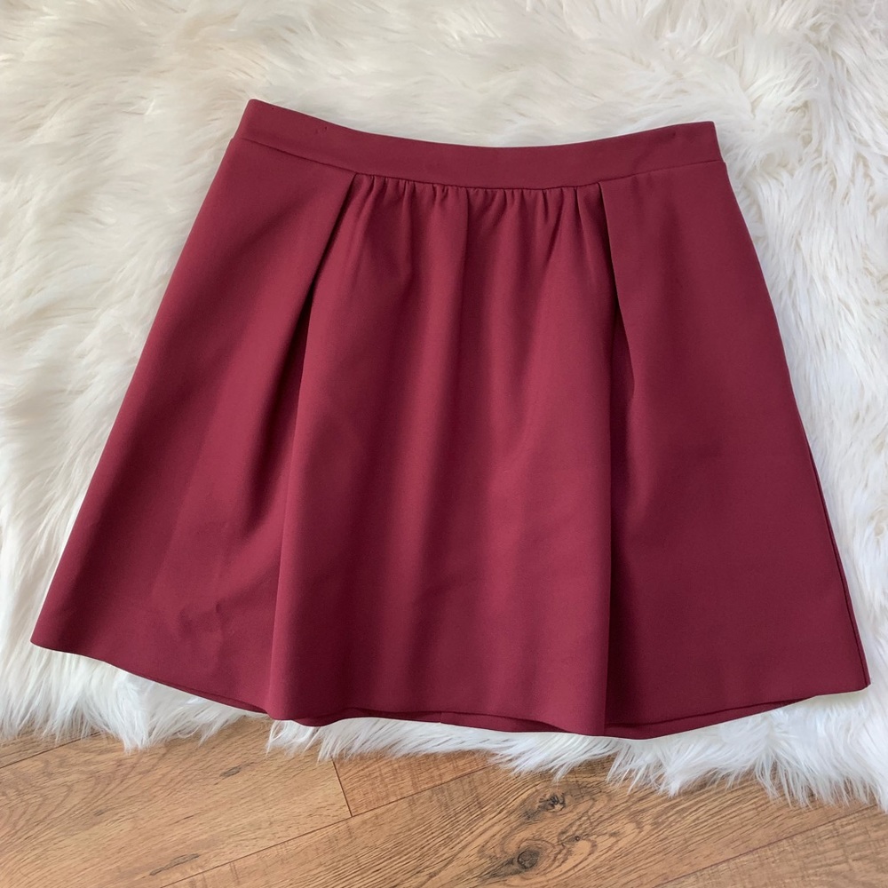 J. Crew Box Pleated Crepe Skirt